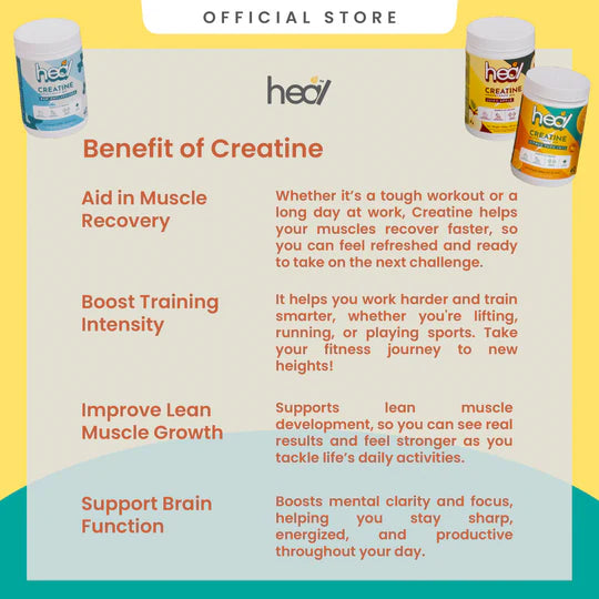 [50% OFF]Heal Creatine – Citrus Yuzu (260g) • 5g Creatine per Serving • Muscle Growth & Recovery