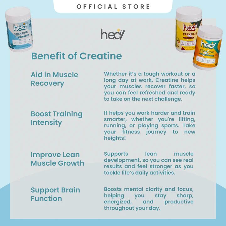 Heal Creatine – Unflavoured (200g) • 5g Creatine per Serving • Muscle Growth & Recovery