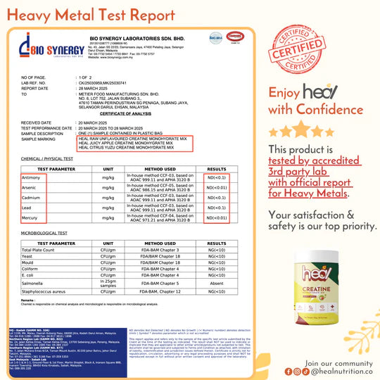 Heal Creatine – Juicy Apple (240g) • 5g Creatine per Serving • Muscle Growth & Recovery